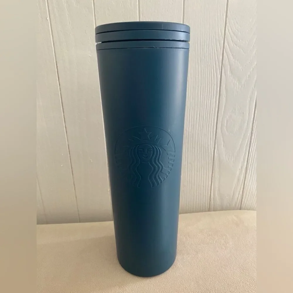 2022 Starbucks Matte Blue Tumbler 16 oz